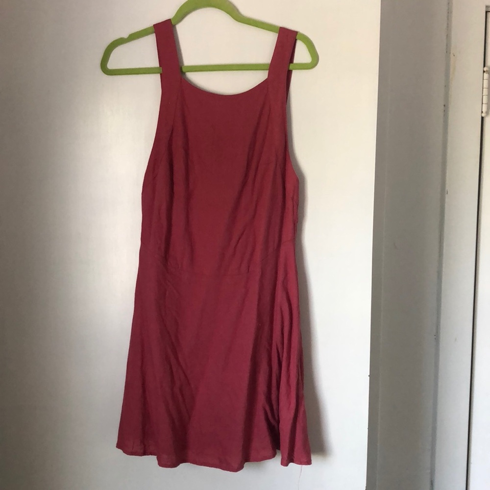 Urban outfitters overall dress! Coral/pink